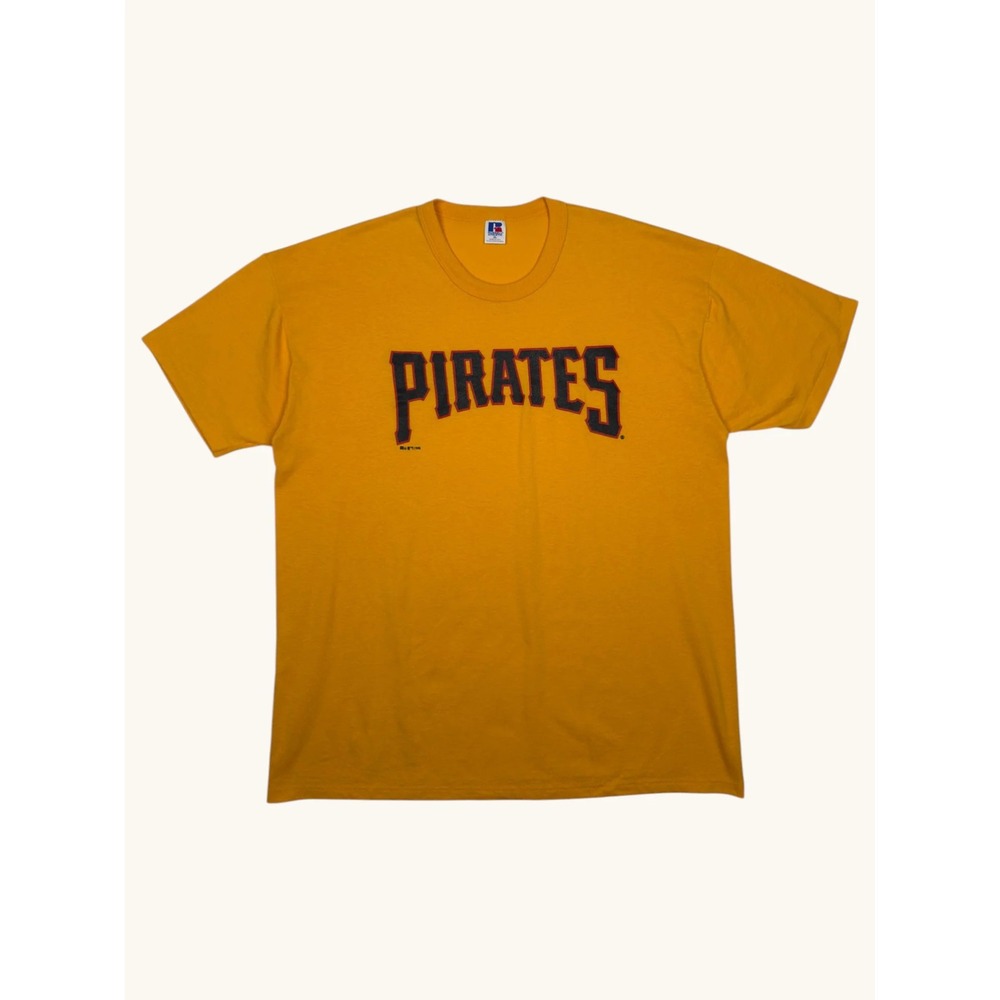 Vintage 1998 Pittsburgh Pirates Russell Athletic T Shirt Gold Mens XL USA Made